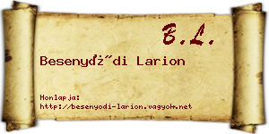 Besenyődi Larion névjegykártya